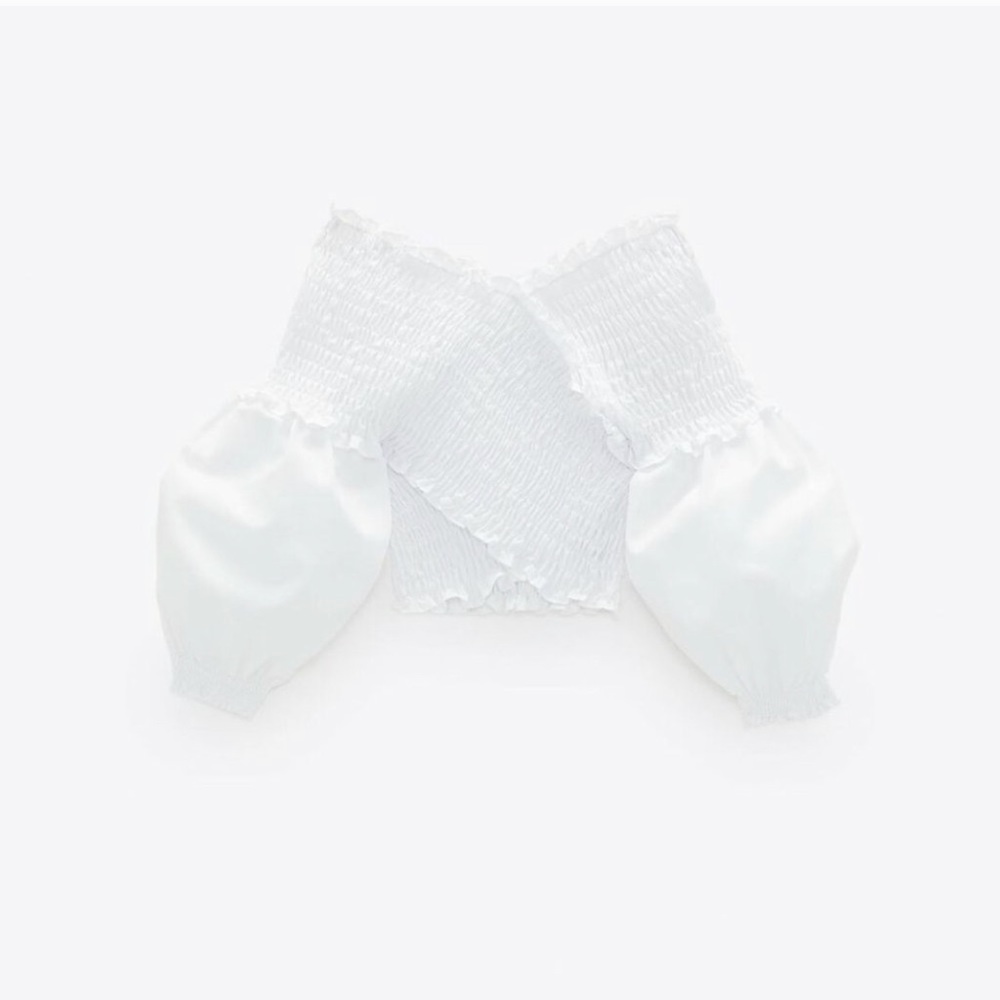 ZARA Cropped Top With Elastic Detail - Picture 4 of 6